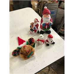 X-MAS DECORATIVE ITEMS+SANTA SALT AND PEPPER SHAKERS