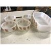 Image 2 : 4 DECORATIVE BOWLS W/ CASSEROLE DISH NO LID+ STRAINER