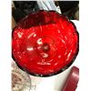 Image 5 : RED SERVING PLATE W/ RED TALL BOWL + GLASSES CASE + ETC