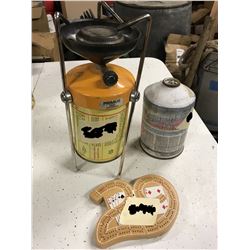 SMALL CAMP STOVE + ROYAL CAMPING TOP MIX + CRIB BOARD