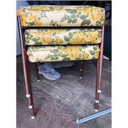 VINTAGE SET OF 3 STACKING STOOLS