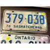 Image 2 : ONTARIO+SASKATCHEWAN+1976 SASKATCHEWAN PLATE