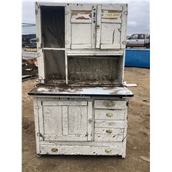 WHITE OLD DESK/CHINA CABINET
