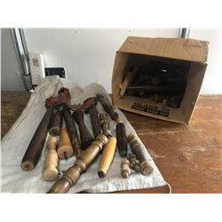 SEED/POTATO SACK/BAG + BOX OF RANDOM TABLE LEGS