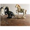 Image 1 : 2 COLORFUL CLAY HORSE FIGURINES