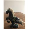 Image 4 : 2 COLORFUL CLAY HORSE FIGURINES