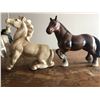 Image 1 : 2  HORSE FIGURINES ONE CLAY AND ONE PLASTIC