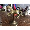 Image 3 : 2 BRASS HORSE FIGURINES
