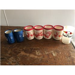 6 BEER COZYS + CUPS