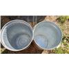 Image 3 : TWO GALVANIZED GARBAGE BINS 75L