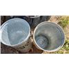 Image 2 : TWO GALVANIZED GARBAGE BINS