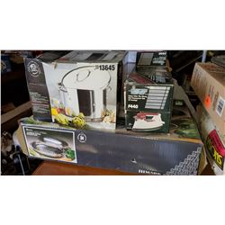 STOCK POT, ROASTER, IRON