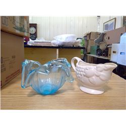 BLUE BOWL WHITE CRYSTAL+ WHITE GARVY BOAT
