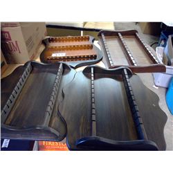 4 SPOON RACKS WOODEN