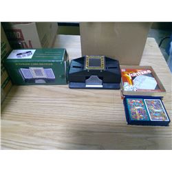 AUTOMATIC CARD SHUFFLER+ TRIPLE YAHTZEE+ CARDS