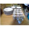 Image 1 : FLOWER PRINT PLATES,CUPS, BOWLS, SAUCERS CARAVEL GLASS