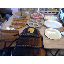 3 SPOON RACKS+ SERVING TRAYS+ X-MAS TRAY + PLATE