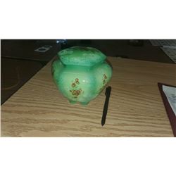 CERAMIC LIDDED CONTAINER 'SIX M'S CERAMICS' PRINCE ALBERT, SK