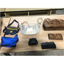 2 PURSES + FANNY PACKS + 3 WALLETS