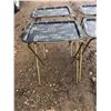 Image 2 : 4 FOLDABLE CHAIRS SIDE TABLES/TRAYS FOR FOOD/ROOMS + EATING TRAYS