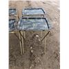 Image 3 : 4 FOLDABLE CHAIRS SIDE TABLES/TRAYS FOR FOOD/ROOMS + EATING TRAYS