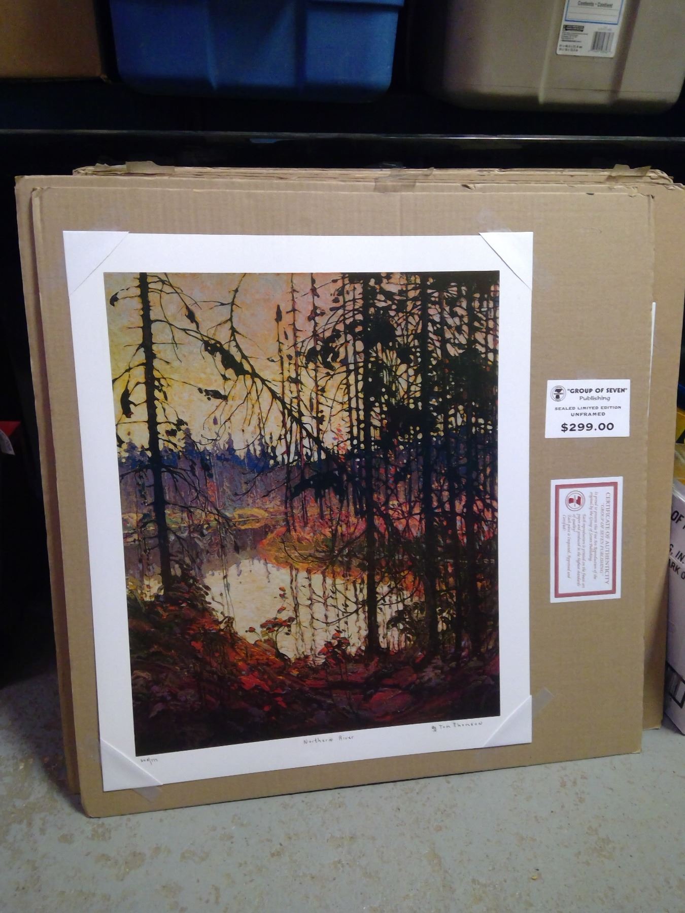 (GROUP OF SEVEN )PRINT " NORTHERN RIVER" BY TOM THOMSON
