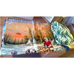 AFGAN BLANKET + KNITTED BLANKET