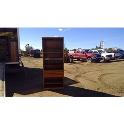 ONE LIGHT BROWN CENTRE CONSOLE CHINA CABNET