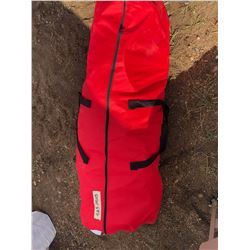 RED  DUFFLE BAG + CHRISTMAS TREE
