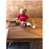 Image 1 : AVON BEAR + AVON BEAR FIGURINE + AVON WOODEN NOTE STAND + ECT