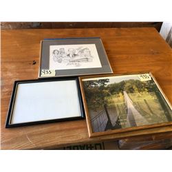 1987-AVON PICTURE FRAME 100 YEARS OLD + AVON PICTURE W/ FRAME 100 YEARS OLD + PICTURE FRAME