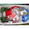 Image 2 : 1 TOTE OF CHRISTMAS DECORATIONS