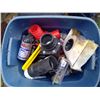 Image 2 : TOTE OF PLUMBING ITEMS, BALL VALVE, FITTINGS, PUMP, ECT.