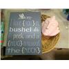 Image 1 : WICKER BASKET, CUTE SIGN, UNIQUE PLANT POT
