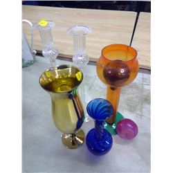 CANDLE HOLDERS AND VASES