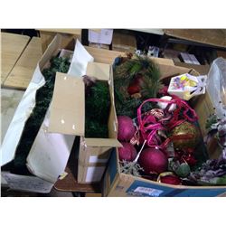 3 BOXES OF XMAS ITEMS