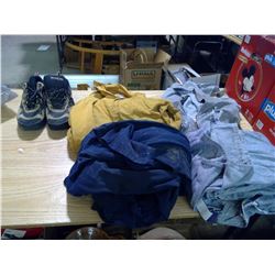 SIZE 11 WINDRIVER HIKING SHOES + 4 PAIRS OF OVERALLS 2 VINTIGE