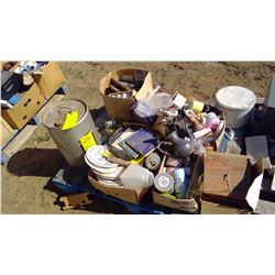 PALLET OF SEALERS, DISHWARE, AVON BOTTLES, ORNAMENTS, ECT.