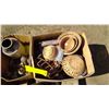 Image 4 : PALLET OF JARS, CROCKS, WICKER ITEMS, ECT.