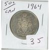 Image 1 : 1964 50 Cents Canadian