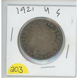 1921 US Morgan Dollar