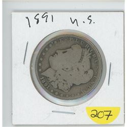 1891  US Morgan Dollar