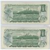 Image 2 : 2 1973 Canadian $1 Dollar Bills (one has * serial #)