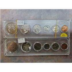 1970 & 1978 6 piece Canadian coin sets