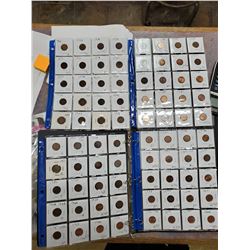 binder of 87 Canadian pennies 1927-2012