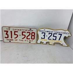 NWT and SK License Plates