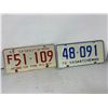 Image 1 : 2 Sask. License Plates