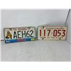 Image 1 : Yukon and Sask. License Plates