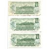Image 2 : 3x Canada $1 Bills - 1973