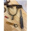 Image 2 : LOT OF LOCKS, SPURE, WRENCH, KNIFE,ETC